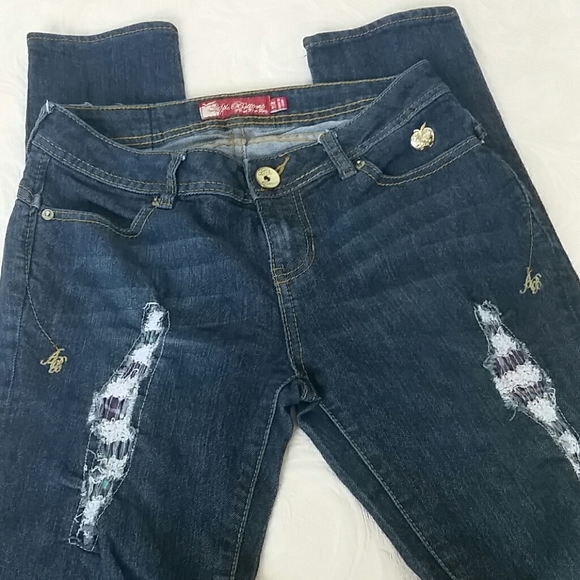 Apple Bottoms Denim - Apple Bottoms jeans skinny distressed stretch